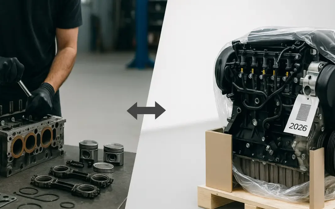 Kapitalinis variklio remontas vs naujo variklio pirkimas: kas verta 2026-aisiais?